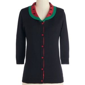 RARE Modcloth Bea & Dot Slice Watermelon Cardi